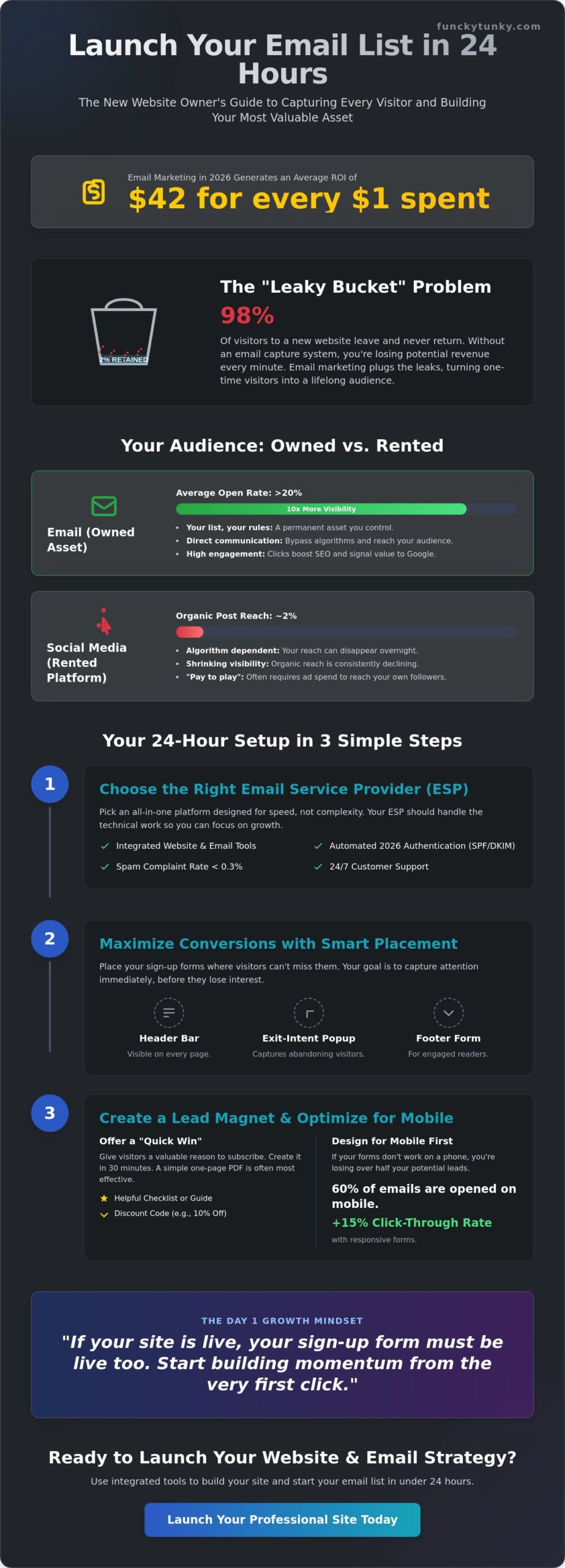 Email Marketing for New Website: The Complete Day 1 Launch Guide